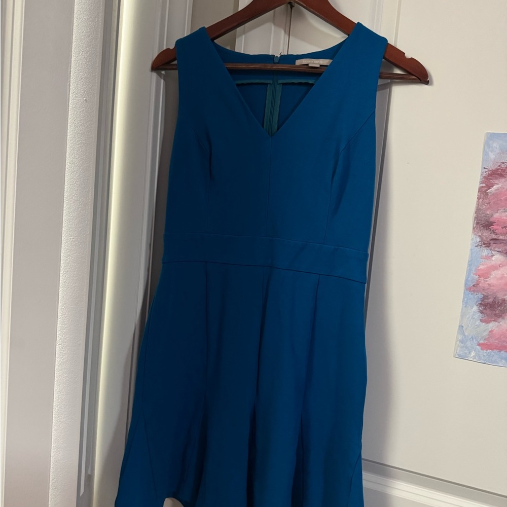 Banana Republic Teal V-Neck Mini Dress